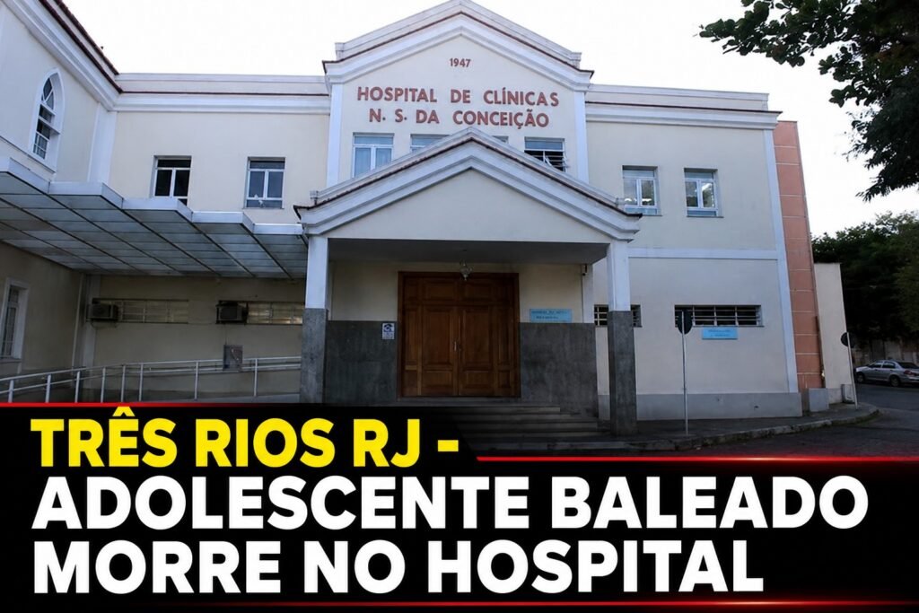 ADOLESCENTE BALEADO EM TRÊS RIOS NÃO RESISTE E MORRE NO HOSPITAL; OUTRA VÍTIMA TAMBÉM FOI MORTA