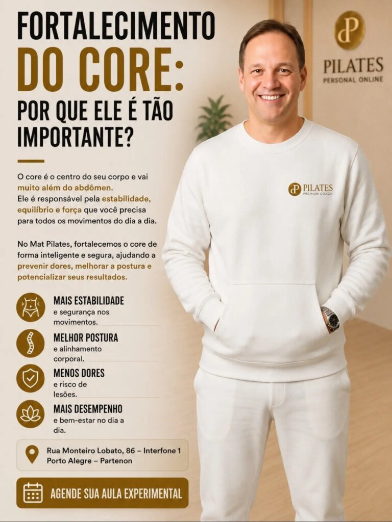 Fortalecimento do core melhora qualidade de vida e desempenho físico com Mat Pilates