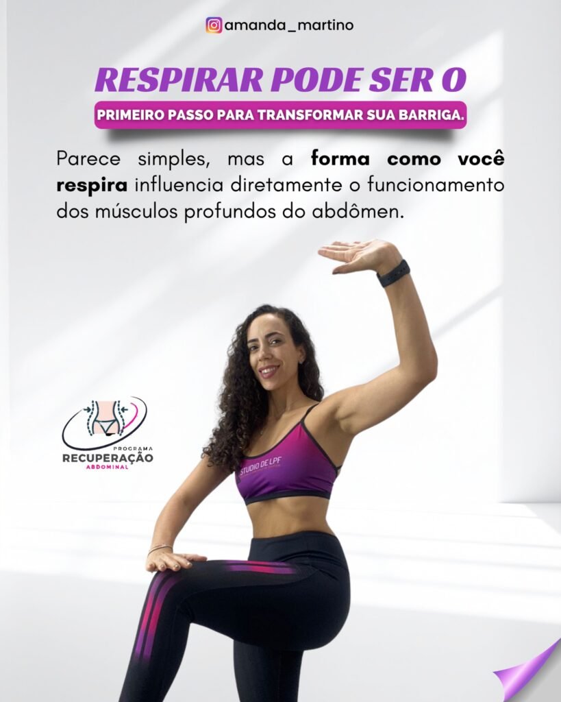 Respiração plena é fundamental para a recuperação e fortalecimento abdominal das mulheres