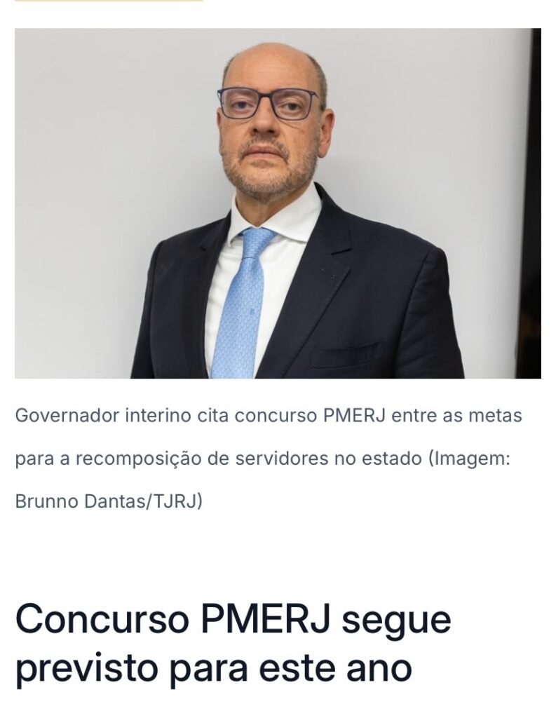 Governo do Rio destaca a importância de novos concursos para a Polícia Militar e outros órgãos