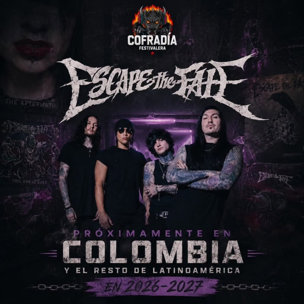 Escape The Fate pode incluir Colombia em sua próxima gira latino-americana