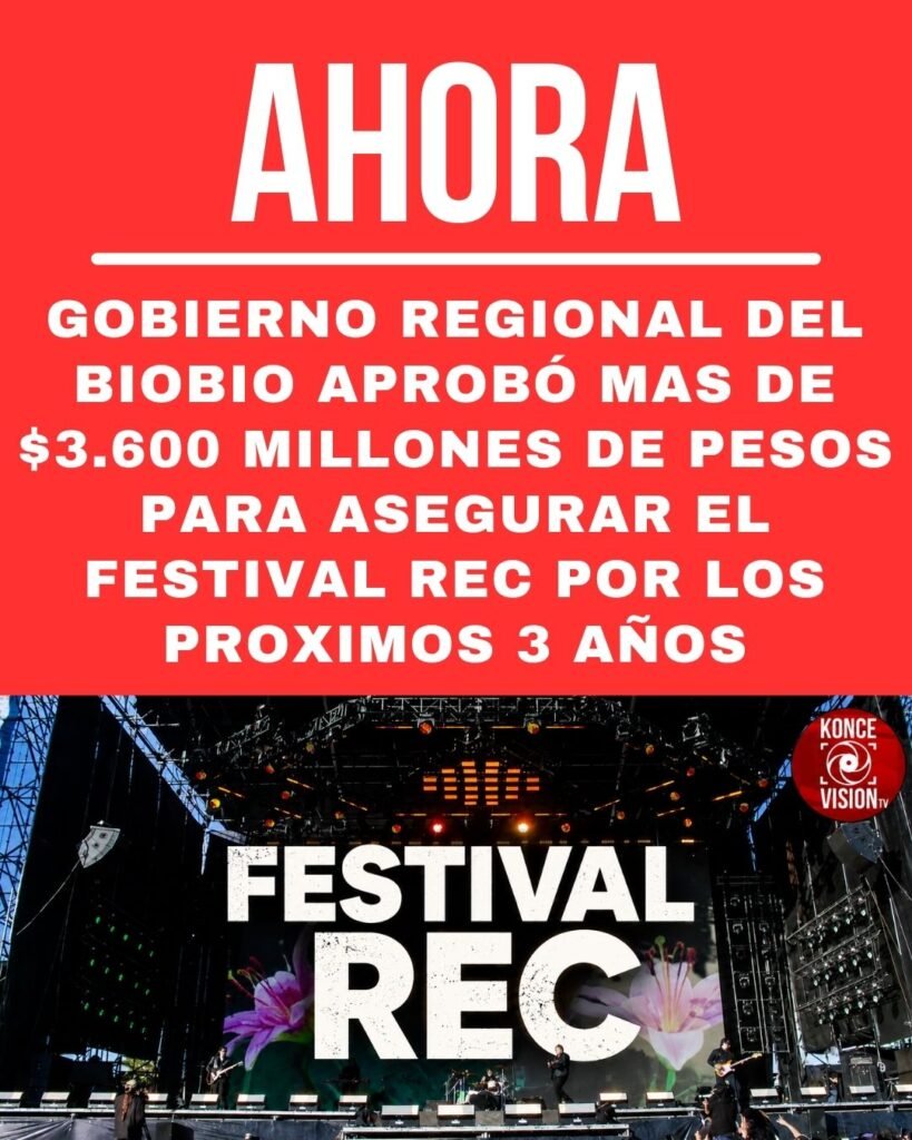Core Bío Bío aprova mais de 3,6 bilhões de pesos para o Festival REC até 2029