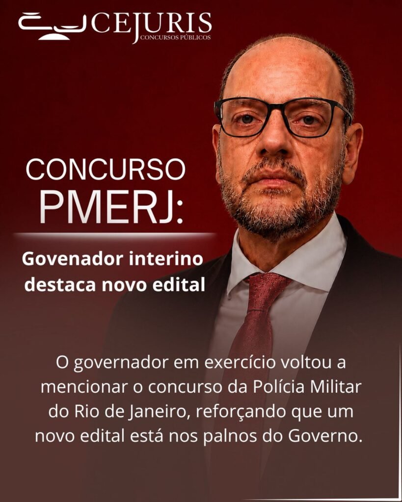 Governo do Estado prioriza novo concurso da PMERJ para Soldado e Oficial ainda este ano