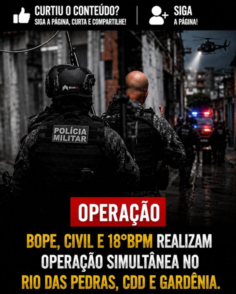 Megaoperação do BOPE, Polícia Civil e 18º BPM acontece em comunidades da Zona Oeste do Rio