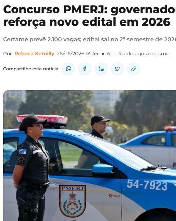 Governador interino anuncia novo concurso para Polícia Militar do Rio de Janeiro em 2026