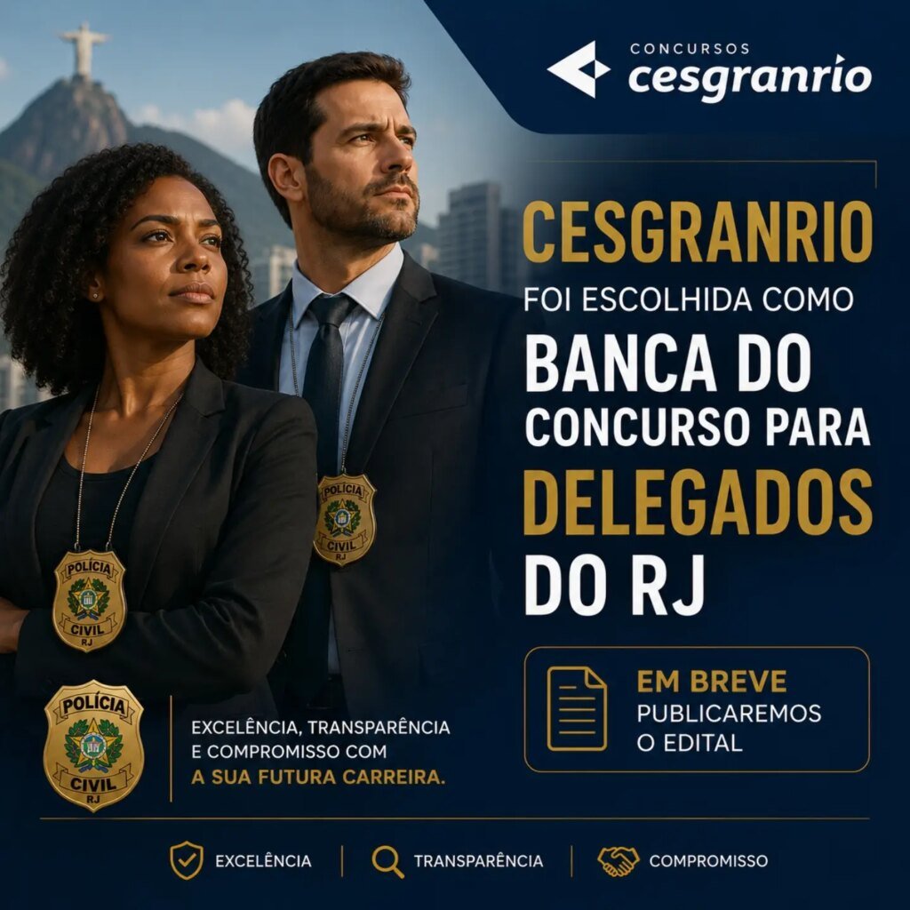 Fundação Cesgranrio será a organizadora do concurso para delegado da Polícia Civil do RJ
