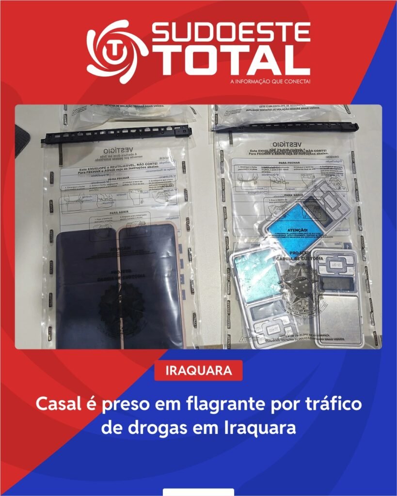 Casal é preso por tráfico de drogas em Iraquara após denúncia anônima e investigações policiais