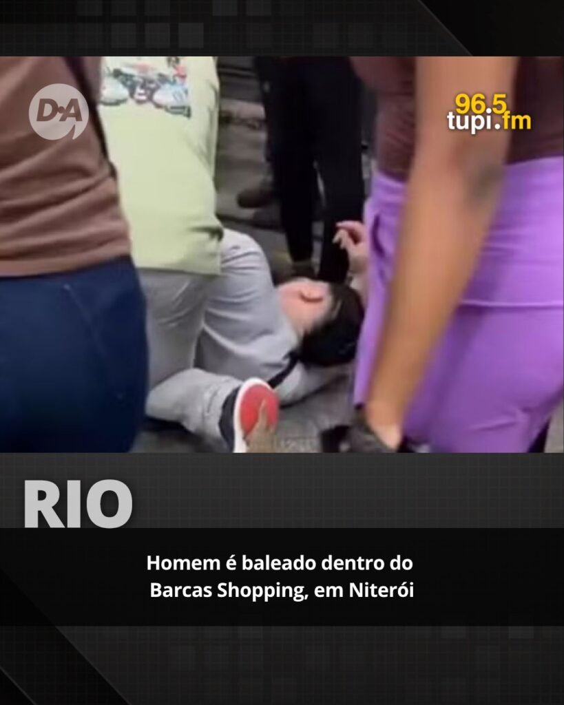 Homem é preso após disparo de arma de fogo em shopping de Niterói e uma pessoa fica ferida
