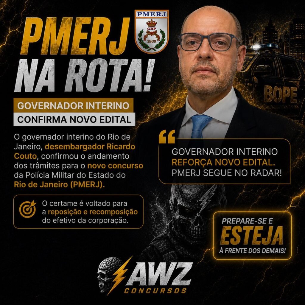 Governo do Rio de Janeiro confirma proximidade do edital para concurso da Polícia Militar
