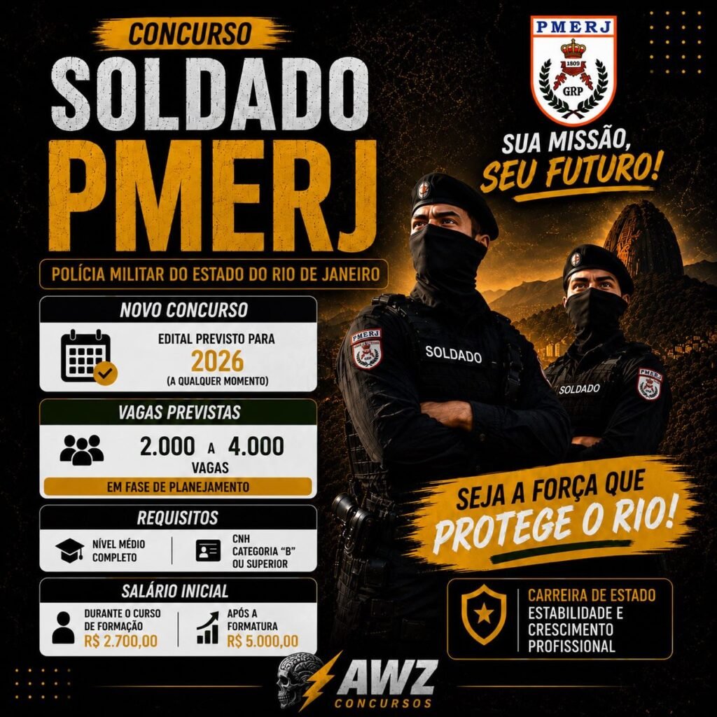 Edital de concurso está em elaboração e candidatos devem iniciar estudos imediatamente