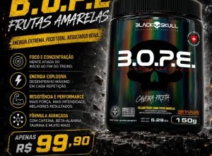 B.O.P.E Black Skull: pré-treino promete alta performance por R$99,90 na Mega Suplementos
