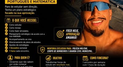 Mentoria estratégica ajuda concurseiros a melhorar desempenho em concursos da polícia e bombeiros