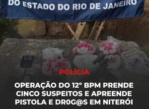 Polícia de Niterói realiza operação e prende cinco suspeitos por tráfico de drogas