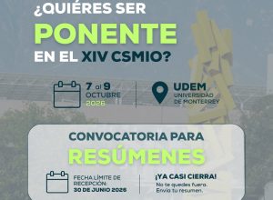 Convocação para envio de resumos da XIV CSMIO 2026 na Universidade de Monterrey
