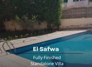 Venda de villa independente no compound El Safwa com área de 679m² e piscina inclusa