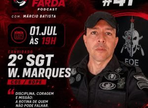 Podcast Além da Farda recebe 2º SGT W. Marques para discutir desafios da segurança pública
