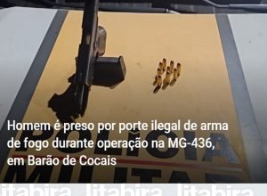 Homem é preso por porte ilegal de arma durante operação da Polícia Militar em Barão de Cocais