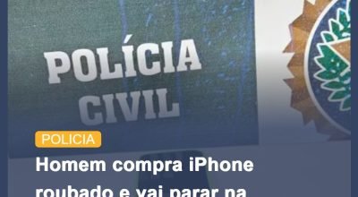Homem é detido em Paraíba do Sul por compra de iPhone roubado no Rio de Janeiro