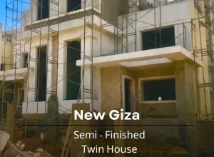 Venda de twin house semiacabada no novo compound de Giza, entrega imediata por 24 milhões EGP