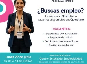 CORE oferece vagas em Querétaro para diversas áreas em feira de emprego no dia 29 de junho