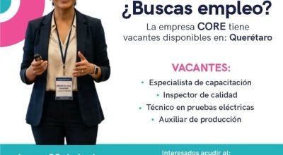 CORE oferece vagas em Querétaro para diversas áreas em feira de emprego no dia 29 de junho