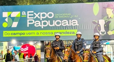 Cavalaria da Polícia Militar participa da Expo Papucaia para reforçar segurança e proximidade comunitária